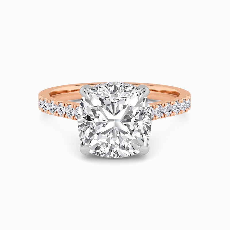 Cushion Cut Cathedral Lab Diamond Engagement Ring (1ct+)