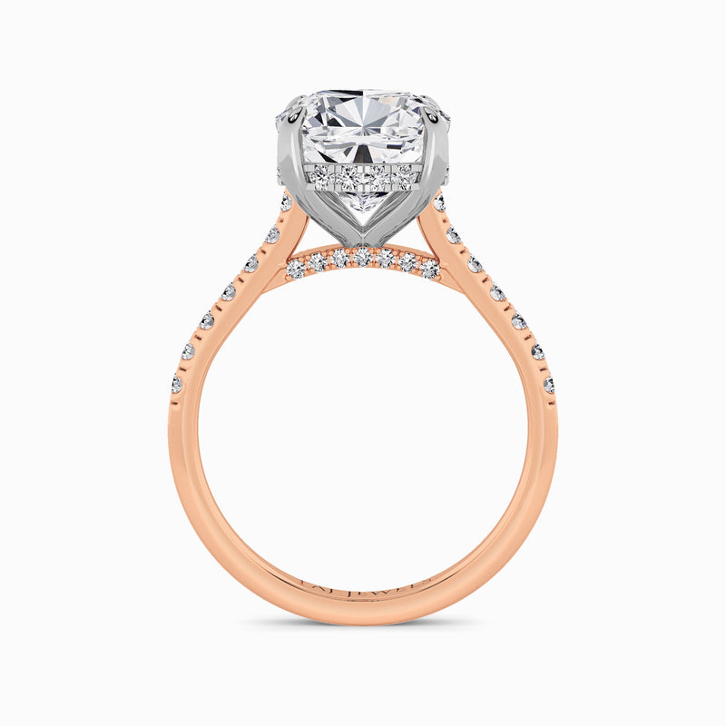 Cushion Cut Cathedral Lab Diamond Engagement Ring (1ct+)