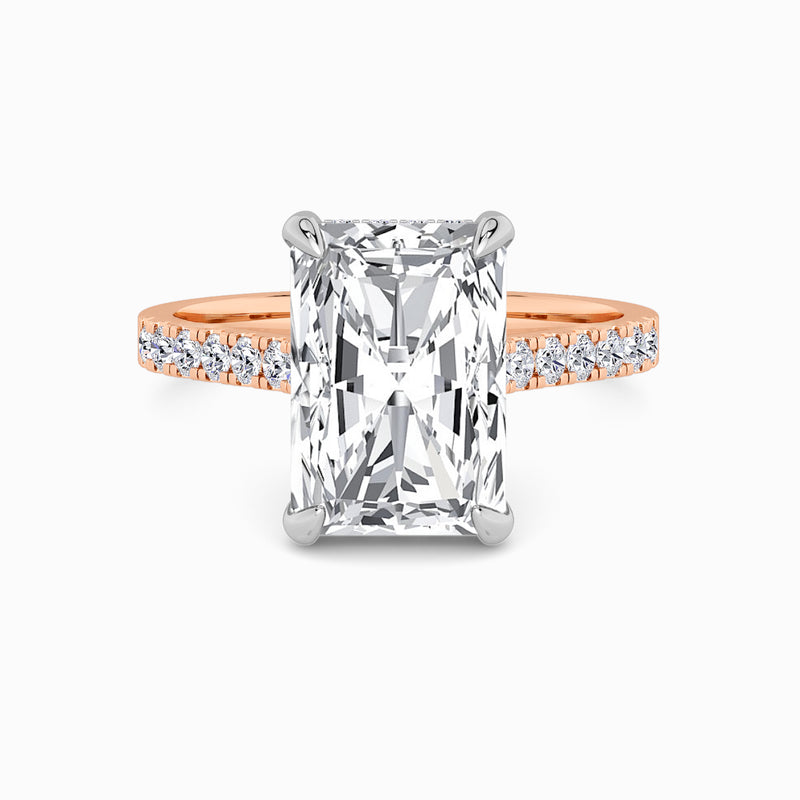 Radiant Cut Cathedral Lab Diamond Engagement Ring (1ct+)