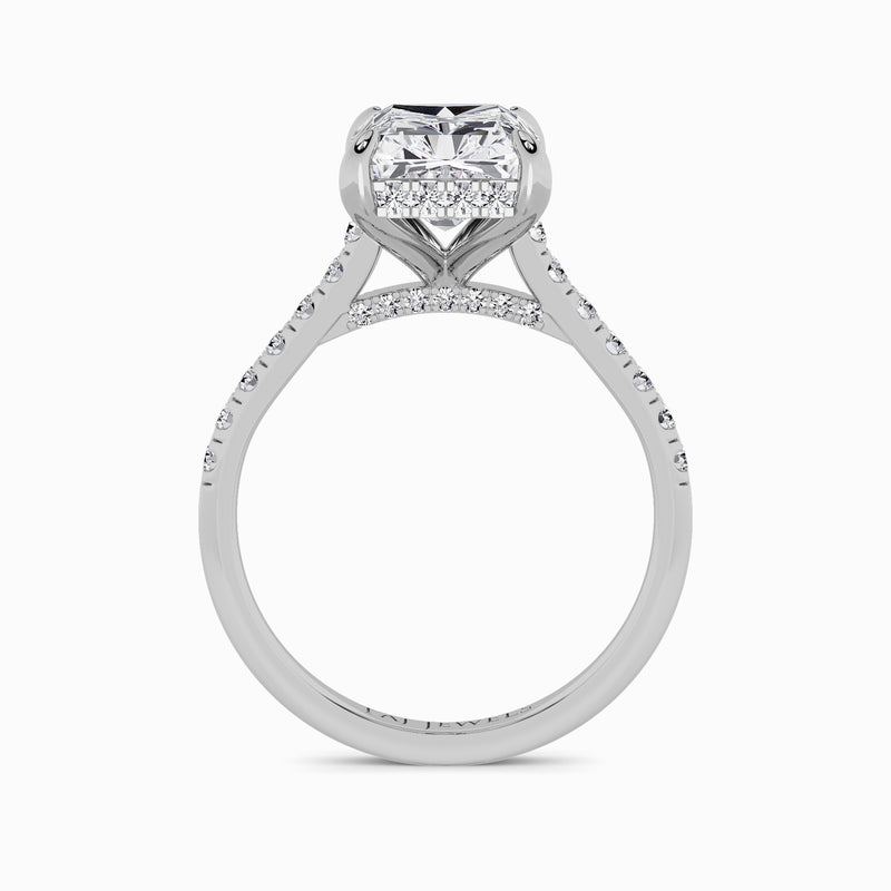 Radiant Cut Cathedral Lab Diamond Engagement Ring (1ct+)