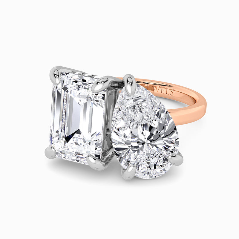 Toi Et Moi Lab Diamond Engagement Ring (2ct+ total weight)