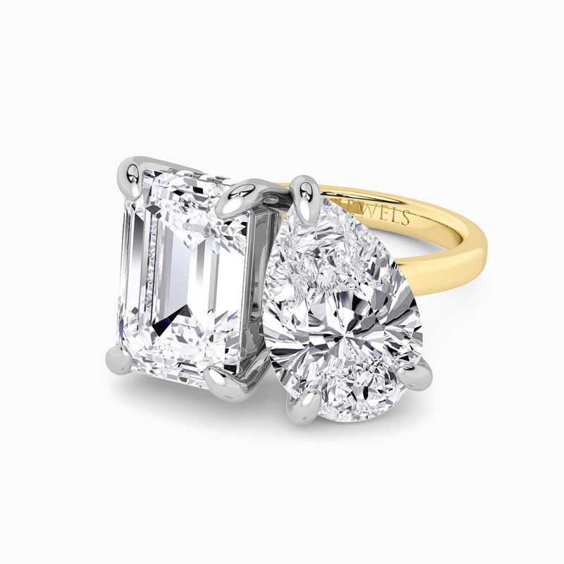 Toi Et Moi Lab Diamond Engagement Ring (2ct+ total weight)