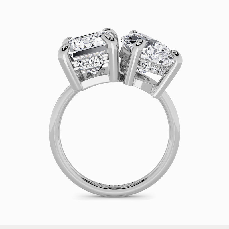 Toi Et Moi Lab Diamond Engagement Ring (2ct+ total weight)