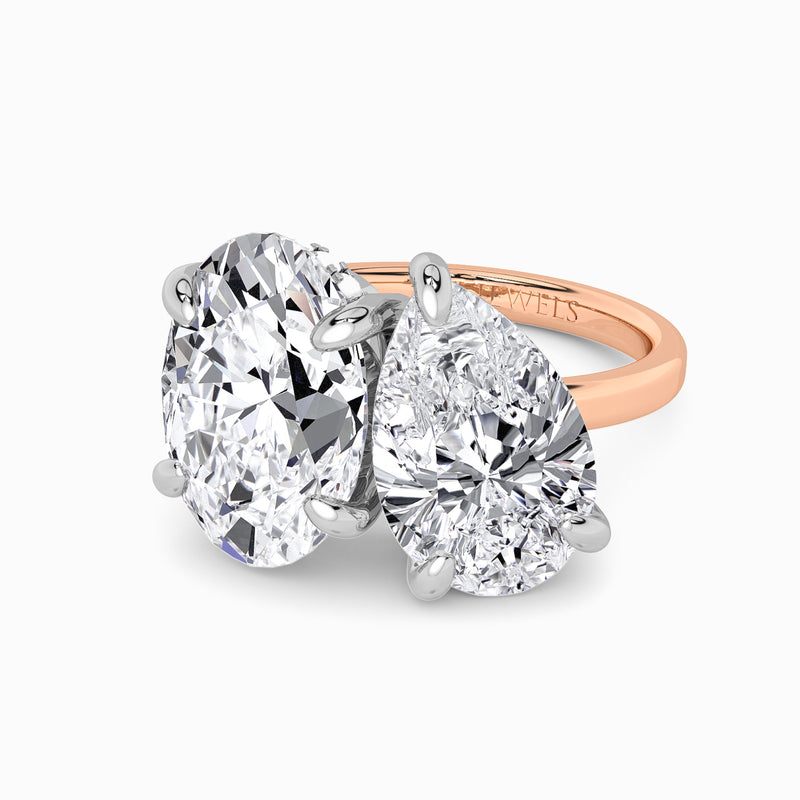 Toi Et Moi Lab Diamond Engagement Ring (2ct+ total weight)