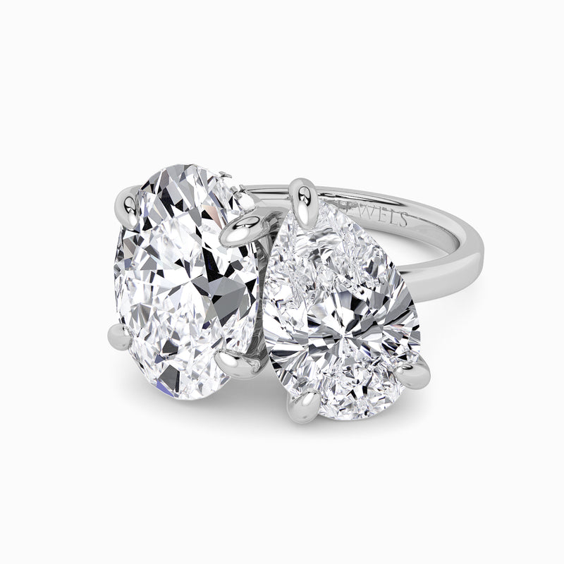 Toi Et Moi Lab Diamond Engagement Ring (2ct+ total weight)