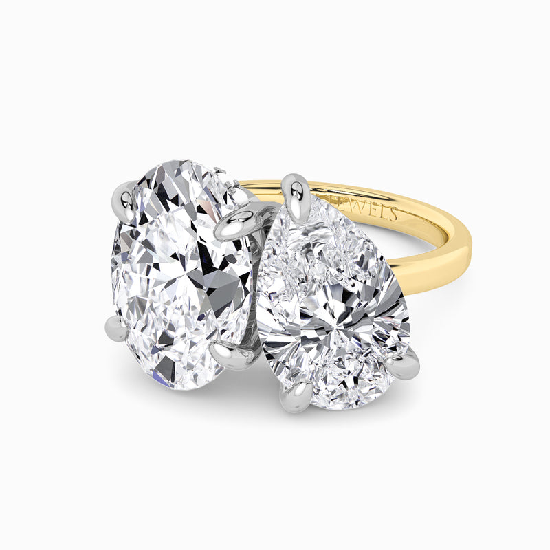 Toi Et Moi Lab Diamond Engagement Ring (2ct+ total weight)