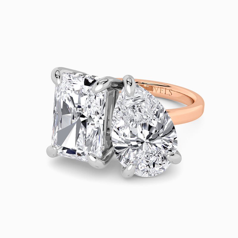 Toi Et Moi Lab Diamond Engagement Ring (2ct+ total weight)