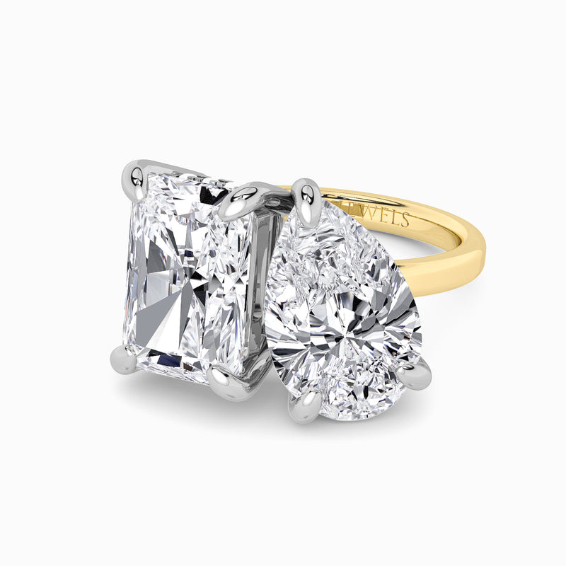 Toi Et Moi Lab Diamond Engagement Ring (2ct+ total weight)