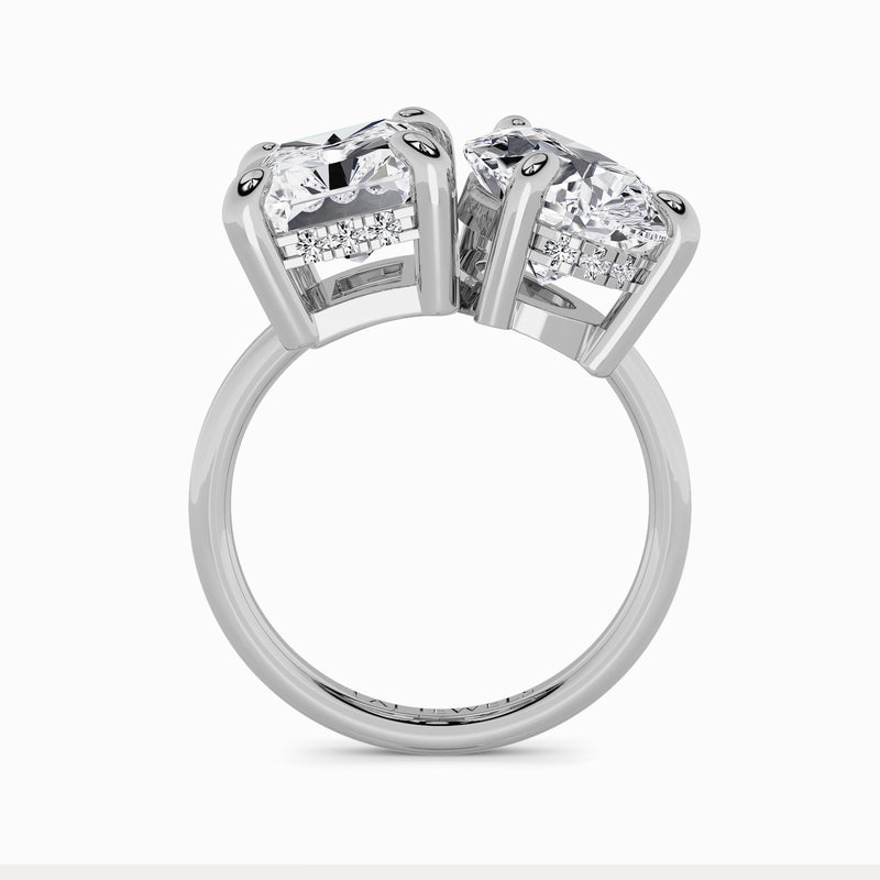 Toi Et Moi Lab Diamond Engagement Ring (2ct+ total weight)