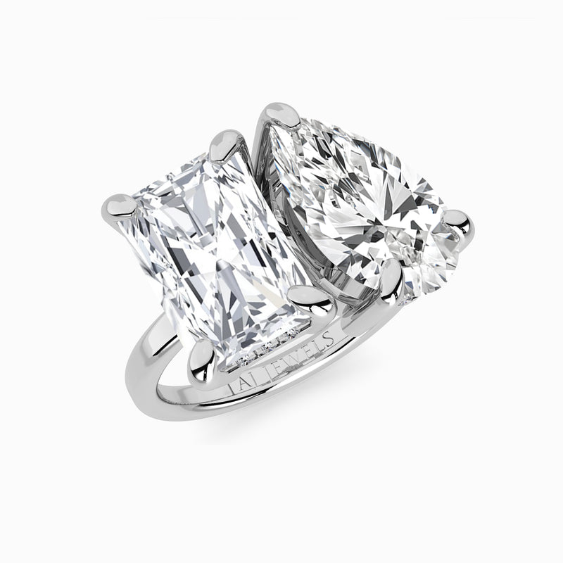 Toi Et Moi Lab Diamond Engagement Ring (2ct+ total weight)