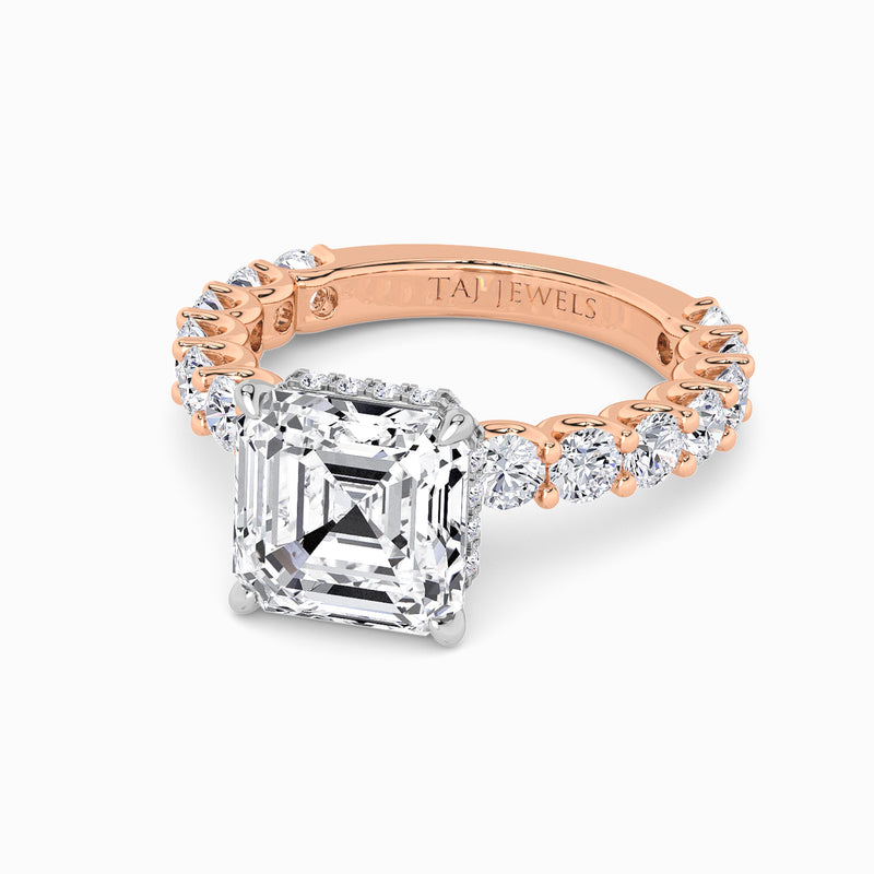 Asscher Cut Lab Diamond Engagement Ring (1.50CT+)