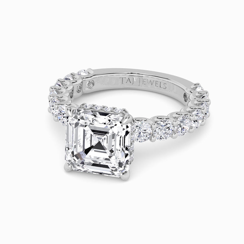 Asscher Cut Lab Diamond Engagement Ring (1.50CT+)