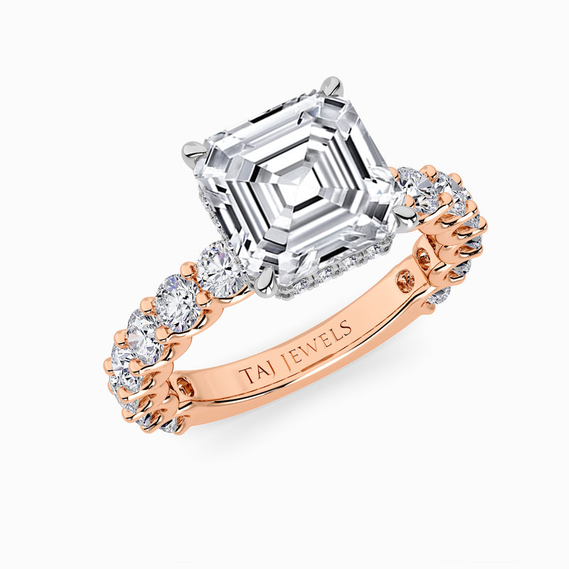 Asscher Cut Lab Diamond Engagement Ring (1.50CT+)