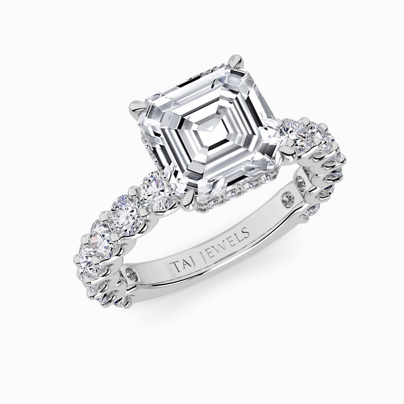 Asscher Cut Lab Diamond Engagement Ring (1.50CT+)