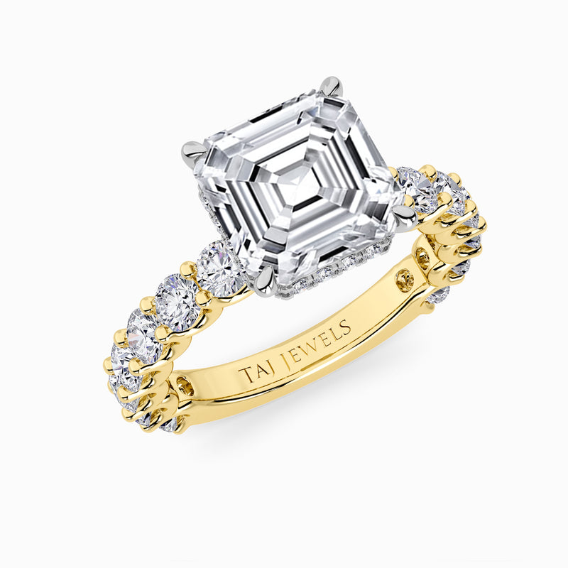 Asscher Cut Lab Diamond Engagement Ring (1.50CT+)