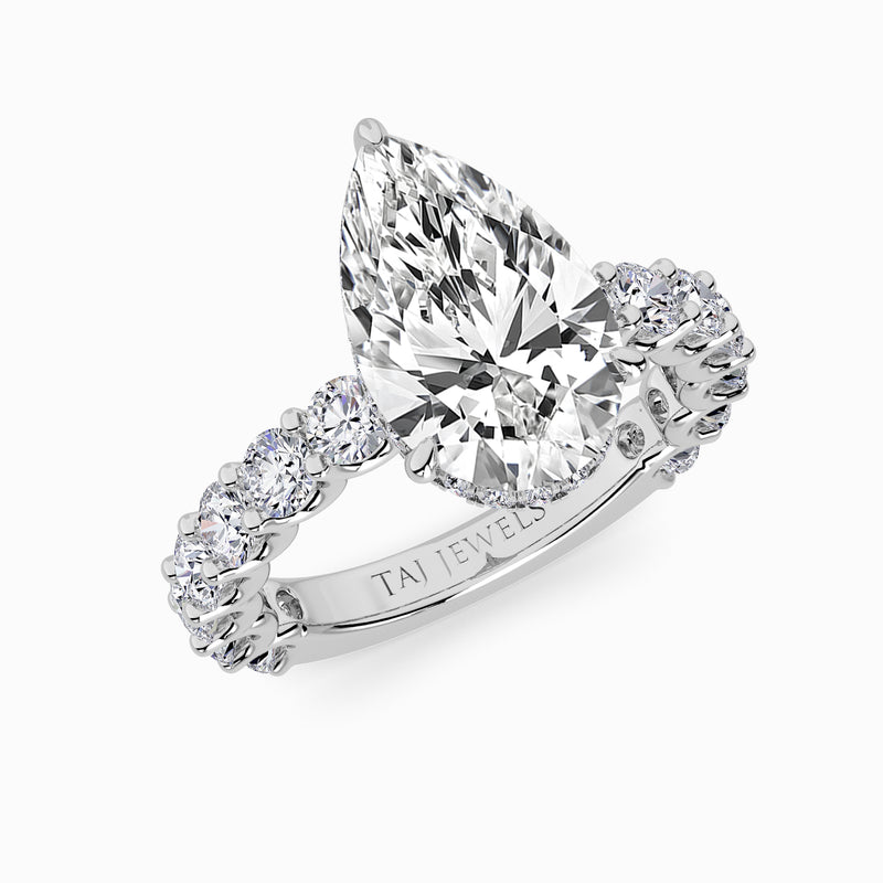 Pear Brilliant Lab Diamond Engagement Ring (1.50CT+)