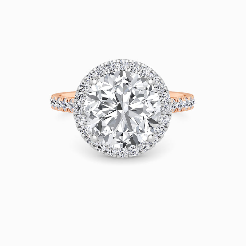 Round Brilliant Cut Lab Diamond Halo Engagement Ring (Cathedral) (0.50ct+)