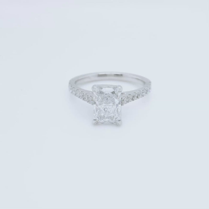 Lab Grown Radiant Cut Ring – 1ct +