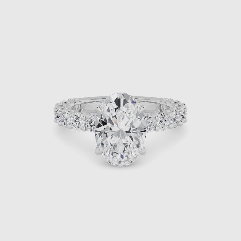 Oval Brilliant Lab Diamond Engagement Ring (1.50CT+)