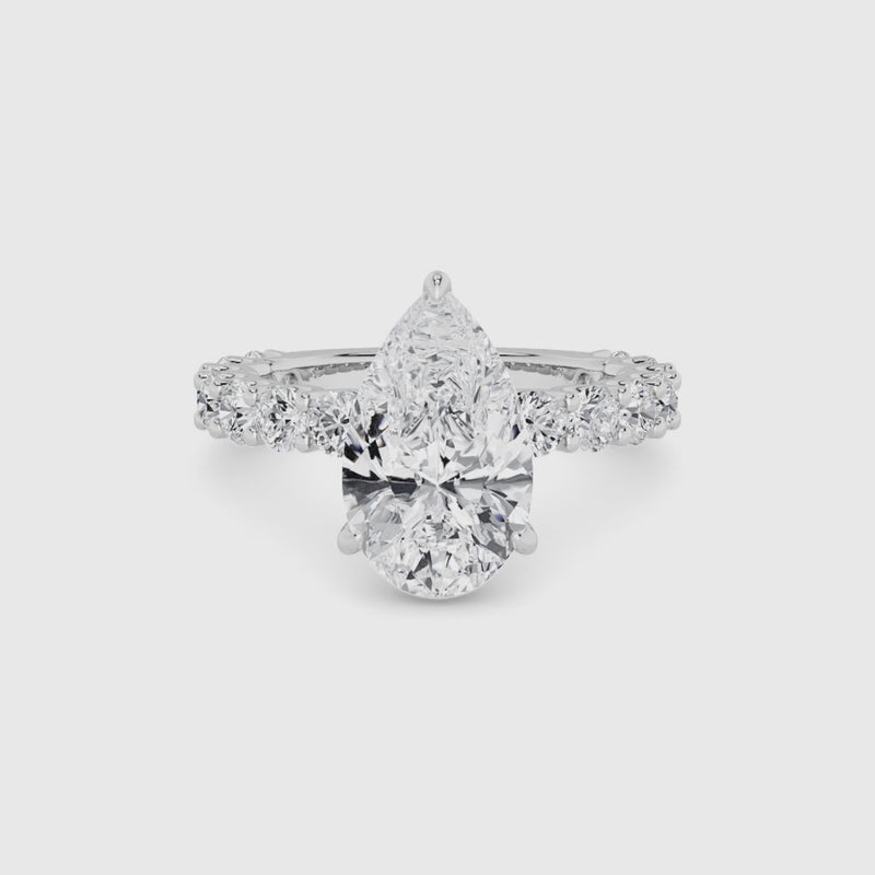 Pear Brilliant Lab Diamond Engagement Ring (1.50CT+)