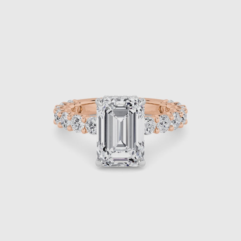 Emerald Cut Lab Diamond Engagement Ring (1.50CT+)