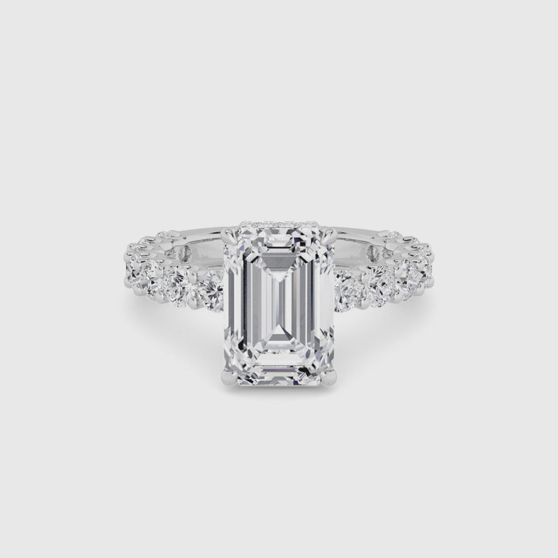 Emerald Cut Lab Diamond Engagement Ring (1.50CT+)