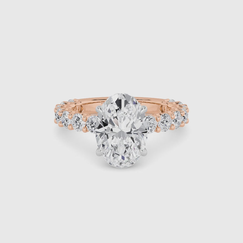 Oval Brilliant Lab Diamond Engagement Ring (1.50CT+)