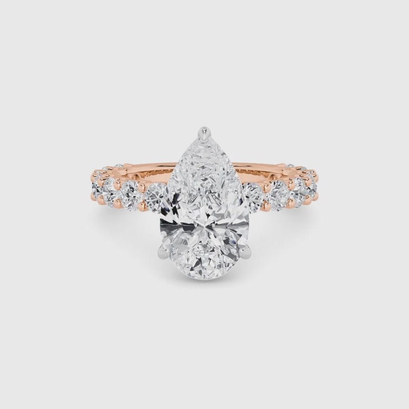 Pear Brilliant Lab Diamond Engagement Ring (1.50CT+)